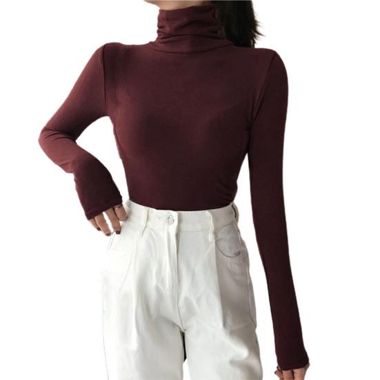 Pullover Tops Slim-fit Thermal Solid Color High Collar Long Sleeve Sweater for Daily Wear L
Pullover Tops Slim-fit Thermal Solid Color High Collar Long Sleeve Sweater for Daily Wear L