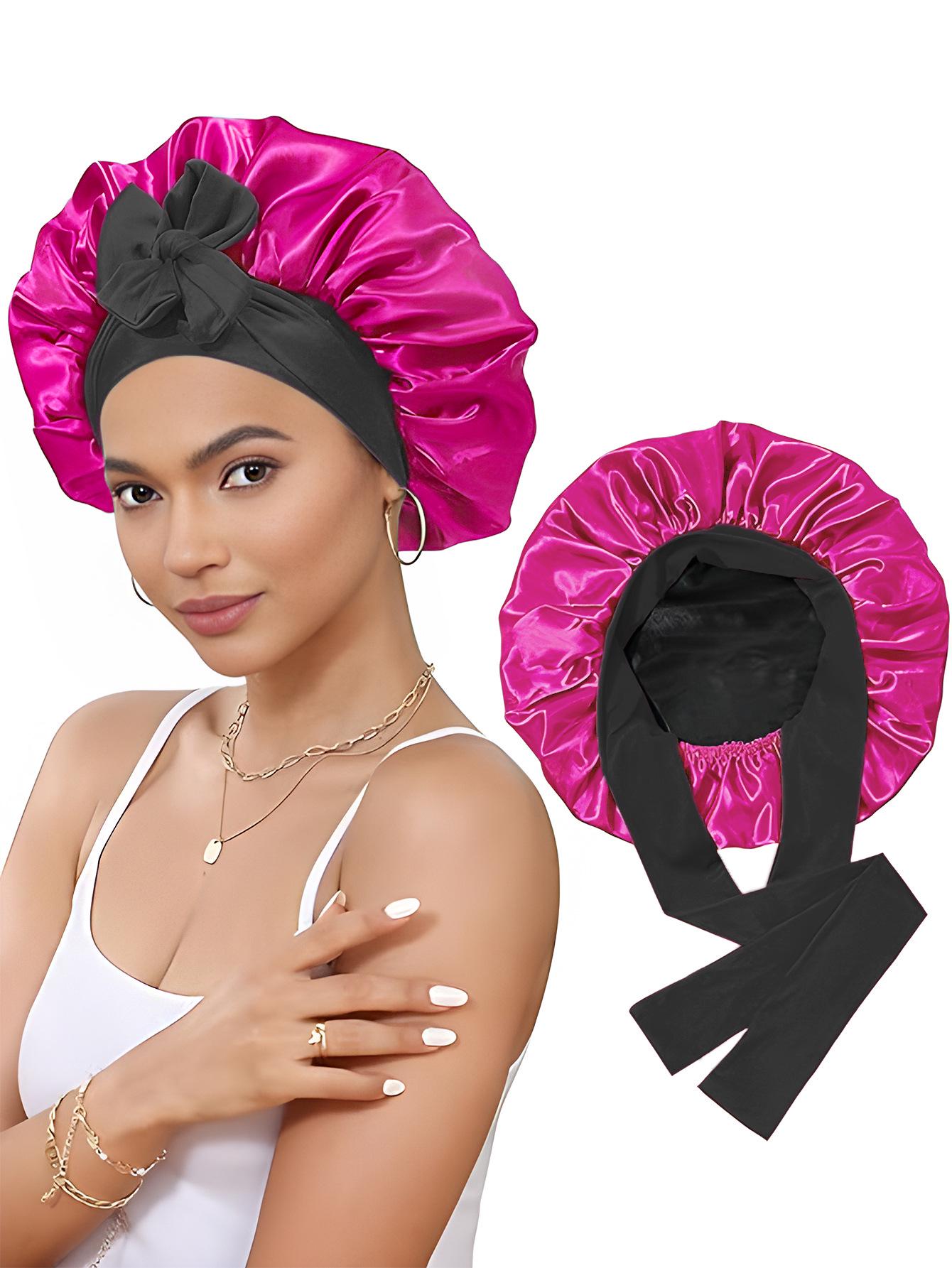 Двухслойная атласная шапочка для сна с бантиком - Двусторонняя шелковая шапочка для красоты One Size
Двухслойная атласная шапочка для сна с бантиком - Двусторонняя шелковая шапочка для красоты One Size
