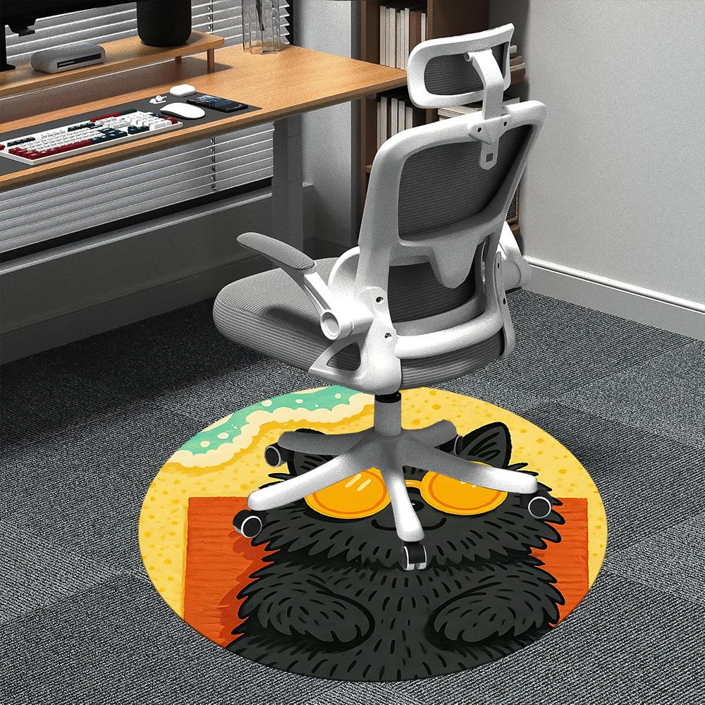 1PC Sunny Cat Office Round Area Rug, Indoor Mat Suitable ForOffice, Under Office Chairs Bedroom Living Room Home Decor, Room Deco f038 80cm by 80cm
1PC Sunny Cat Office Round Area Rug, Indoor Mat Suitable ForOffice, Under Office Chairs Bedroom Living Room Home Decor, Room Deco f038 80cm by 80cm