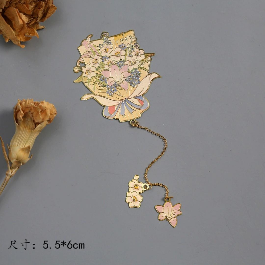 Cultural Creative Flower Bouquet Bookmarks Oil Painting Metal Bookmark Students Blessing Bookmark Good Luck Stationery Rewards
Cultural Creative Flower Bouquet Bookmarks Oil Painting Metal Bookmark Students Blessing Bookmark Good Luck Stationery Rewards