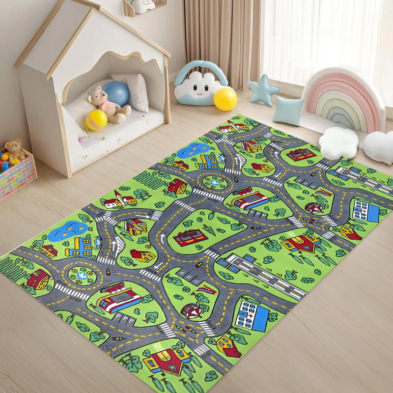 Kids Car City Road Map Play Rug Cartoon Traffic Town Print NonSlip Floor Mat for Playroom Nursery Toy Car Gift Rugs for Bedroom 40X60CM
Kids Car City Road Map Play Rug Cartoon Traffic Town Print NonSlip Floor Mat for Playroom Nursery Toy Car Gift Rugs for Bedroom 40X60CM