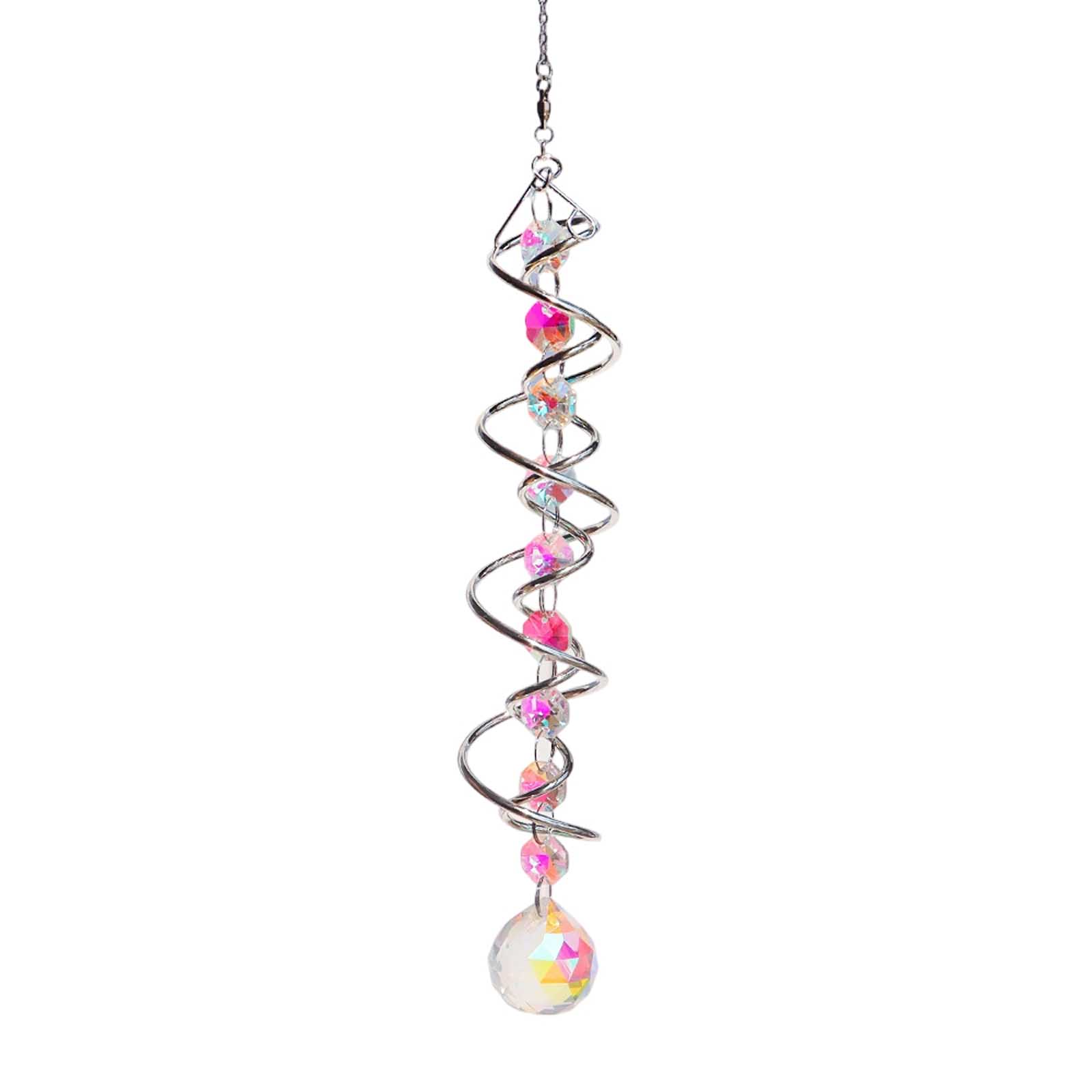 Spiral Crystal Suncatcher Hanging Ornament, Colorful Light Catcher For Window Home Garden Decor One Size
Spiral Crystal Suncatcher Hanging Ornament, Colorful Light Catcher For Window Home Garden Decor One Size