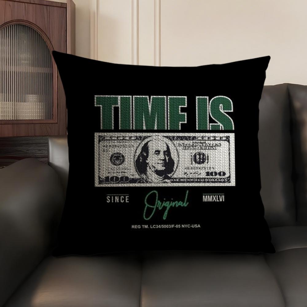 Funny Time is Money Cushion Cover Natural Linen Organic Fabric DoubleSided Printing Sofa Home Decor Breathable Environmentally 30x30cm
Funny Time is Money Cushion Cover Natural Linen Organic Fabric DoubleSided Printing Sofa Home Decor Breathable Environmentally 30x30cm