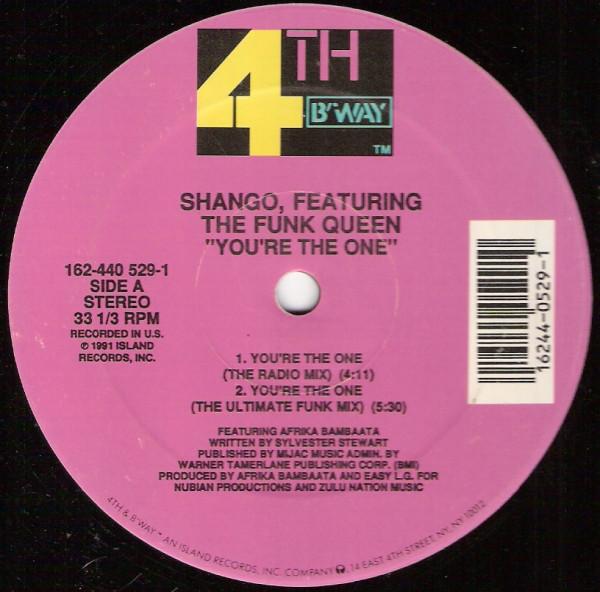 12inch Record SHANGO, THE FUNK QUEEN - You re The One 1624405291 4th & Broadway 1991 US Dance & Electronica Used
12inch Record SHANGO, THE FUNK QUEEN - You re The One 1624405291 4th & Broadway 1991 US Dance & Electronica Used