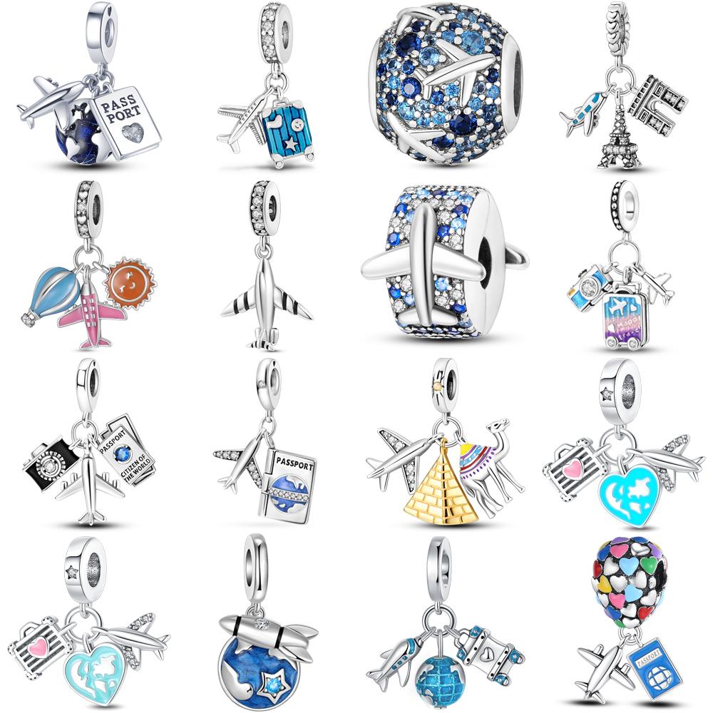 Silver Plated Travel Airplane Passport Charms Beads Pendants Fit Original Bracelet DIY Beads For Women Jewelry Gift
Silver Plated Travel Airplane Passport Charms Beads Pendants Fit Original Bracelet DIY Beads For Women Jewelry Gift