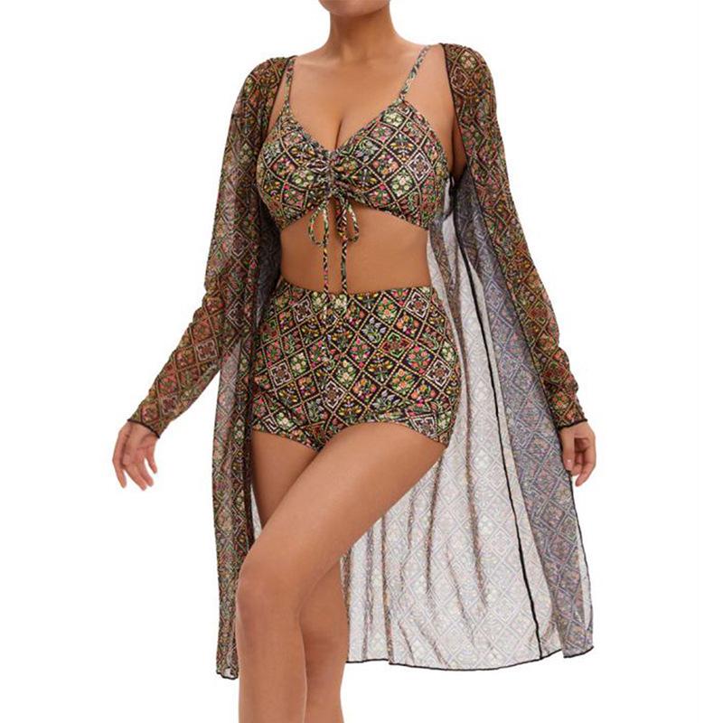 2025 European & American Sexy Print Bikini Swimsuit Three-Piece Set with Long Sleeve Conservative Top Small темно-коричневого
2025 European & American Sexy Print Bikini Swimsuit Three-Piece Set with Long Sleeve Conservative Top Small темно-коричневого
