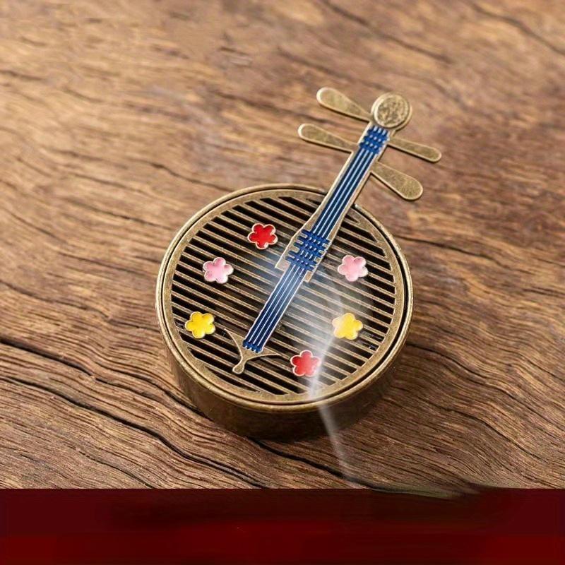 Бамбуковая печь из медного сплава, веер из тыквы, тарелка для пипы, курильница, небольшой ломтик ароматерапии Xiangyun, груша из гуся D