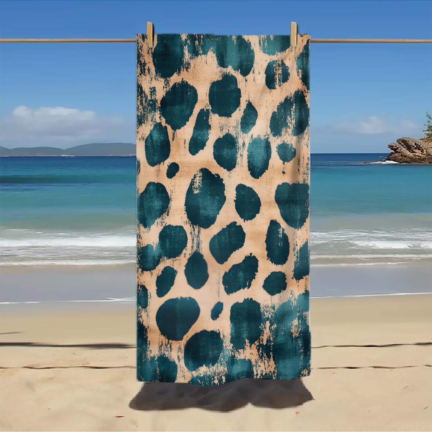 Unique Teal & Beige Leopard-Print Beach Towel for Stylish Beach Days! Suitable for towels, bath towels, beach towels W30*H60(CM)
Unique Teal & Beige Leopard-Print Beach Towel for Stylish Beach Days! Suitable for towels, bath towels, beach towels W30*H60(CM)