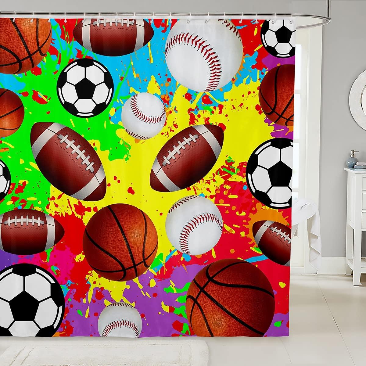 American Football Printed Shower Curtain Stadium Field Teens Sports Bathroom Curtains Decoration Bathtub Screen With Hooks W60H190(CM)-1 Pcs
American Football Printed Shower Curtain Stadium Field Teens Sports Bathroom Curtains Decoration Bathtub Screen With Hooks W60H190(CM)-1 Pcs
