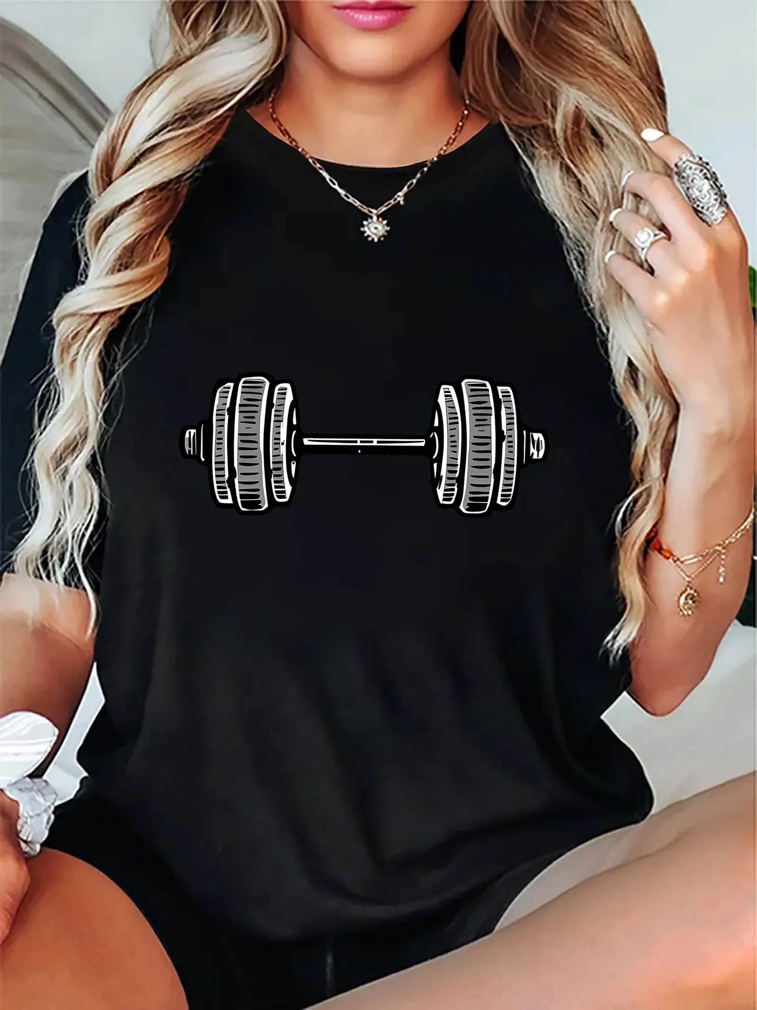 WomenS Casual Fitness TShirt with Dumbbell Graphic Brown Sleeve Round Neck Comfortable Summer Top for Workout Relaxation 4XL
WomenS Casual Fitness TShirt with Dumbbell Graphic Brown Sleeve Round Neck Comfortable Summer Top for Workout Relaxation 4XL