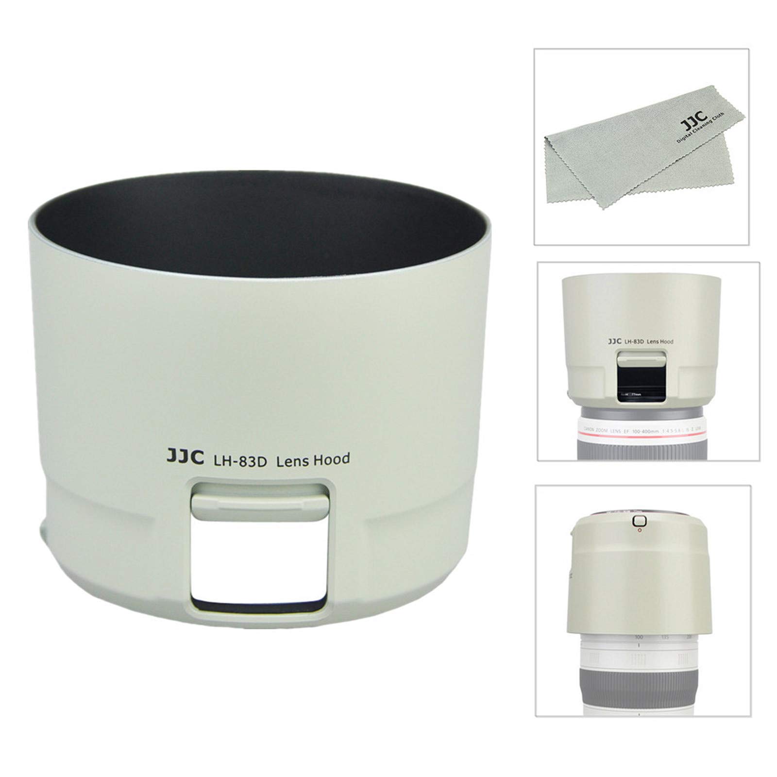 JJC Reversible Lens Compatible with Canon and Canon EF IS II USM Adjustable White Hood, ET-83D 100-400mm F4.5-5.6L Lens, Filter,
JJC Reversible Lens Compatible with Canon and Canon EF IS II USM Adjustable White Hood, ET-83D 100-400mm F4.5-5.6L Lens, Filter,