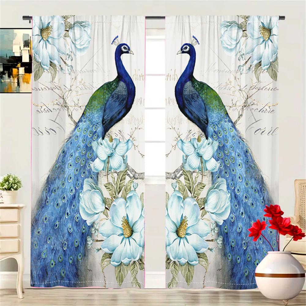 2 шт. Элегантные шторы с павлинами, сине-белый цветочный узор, для гостиной, спальни, столовой, солнцезащитные, винтажный художественный стиль, декор, штора 29.5W65H(inch)x2Pcs&Rod Pocket
2 шт. Элегантные шторы с павлинами, сине-белый цветочный узор, для гостиной, спальни, столовой, солнцезащитные, винтажный художественный стиль, декор, штора 29.5W65H(inch)x2Pcs&Rod Pocket