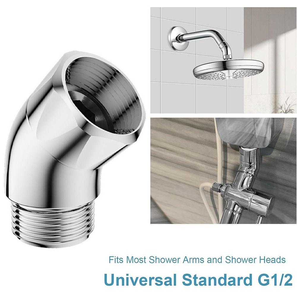 135 Degrees Arm Angle Adapter Silver Arm Elbow Extender New Shower Heads Extension Pipe
135 Degrees Arm Angle Adapter Silver Arm Elbow Extender New Shower Heads Extension Pipe