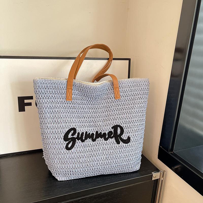 Hand straw handbag popular striped letter tote bag beach bag outdoor travel vacation women s bag жёлтый
Hand straw handbag popular striped letter tote bag beach bag outdoor travel vacation women s bag жёлтый