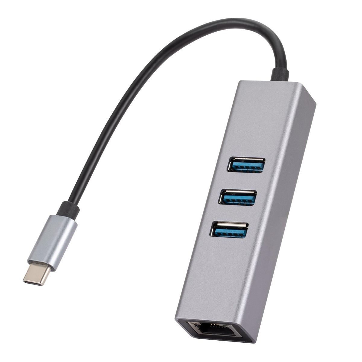 Type C to RJ45 Ethernet Adapter+3xUSB 3.0 Ports,Aluminum Alloy USB 3.0 to RJ45 Gigabit Ethernet LAN Network Convertor As Shown A
Type C to RJ45 Ethernet Adapter+3xUSB 3.0 Ports,Aluminum Alloy USB 3.0 to RJ45 Gigabit Ethernet LAN Network Convertor As Shown A