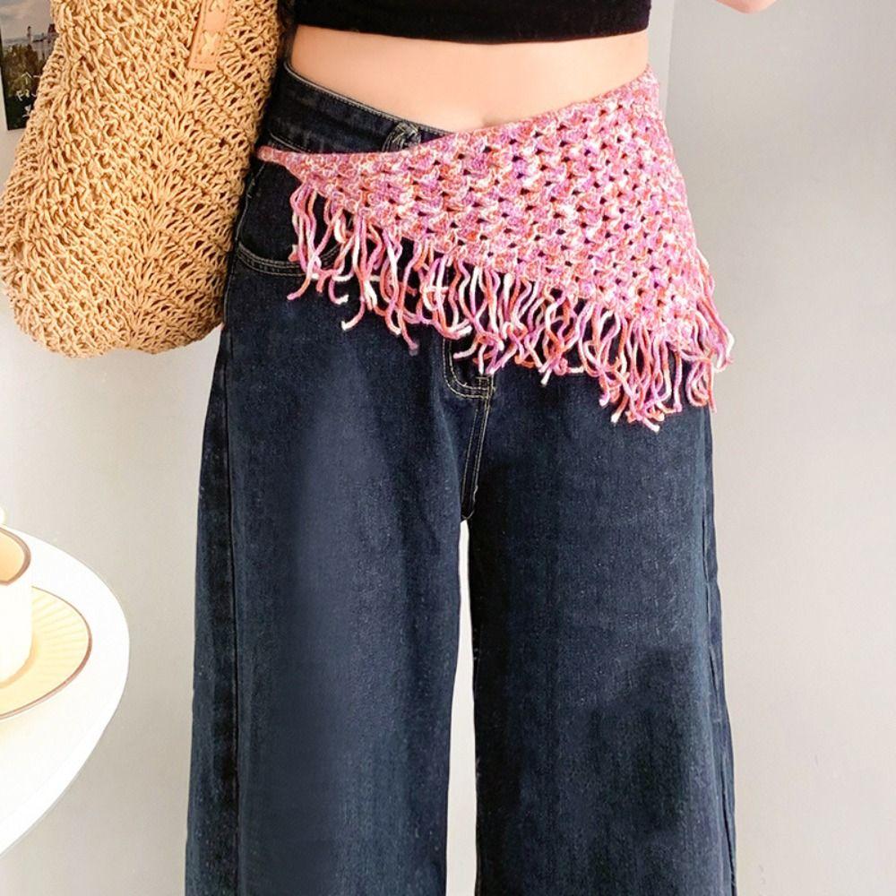 Colorful Knitted Triangle Headscarf Cummerbund Hip Scarf Elegant Ethnic Style Waist Band Female Style7
Colorful Knitted Triangle Headscarf Cummerbund Hip Scarf Elegant Ethnic Style Waist Band Female Style7