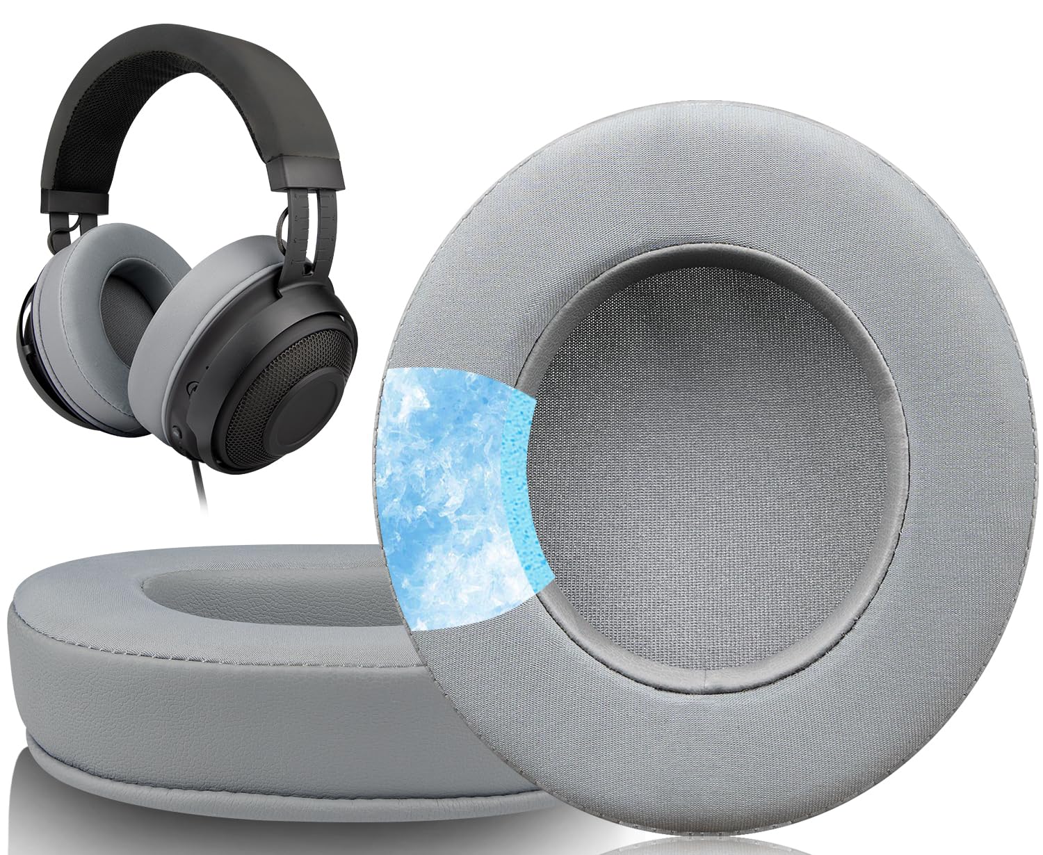 SOULWIT Razer Kraken 2019 Ear Pads Ear Cushions Cooling Gel Ear Pads for Razer Kraken Ultimate Razer Gaming Headset Replacement Head Pads сірий колір
SOULWIT Razer Kraken 2019 Ear Pads Ear Cushions Cooling Gel Ear Pads for Razer Kraken Ultimate Razer Gaming Headset Replacement Head Pads сірий колір