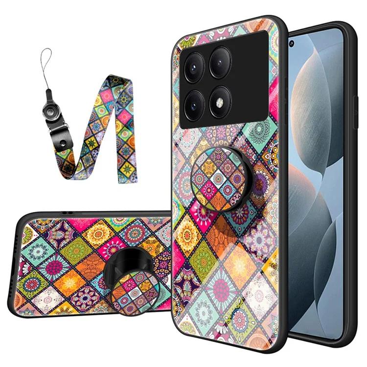 Для Xiaomi Redmi K70E 5G Poco X6 Pro 5G чехол с ремешком цветочный узор подставка закаленное стекло крышка
Для Xiaomi Redmi K70E 5G Poco X6 Pro 5G чехол с ремешком цветочный узор подставка закаленное стекло крышка