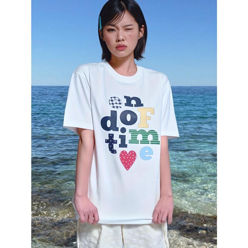 Women s Letter Print T-Shirt Round Neck Sleeve Casual Summer Top with Colorful Alphabet Spring Summer Parties S
Women s Letter Print T-Shirt Round Neck Sleeve Casual Summer Top with Colorful Alphabet Spring Summer Parties S