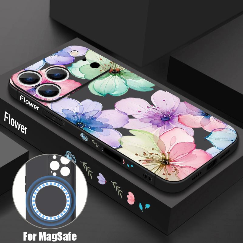 Watercolor Floral Case For iPhone 17 Pro Max iPhone 16 15 14 13 Pro Max Magnetic For Magsafe Soft Silicone Phone Back Cover iPhone 16E/17E чёрный
Watercolor Floral Case For iPhone 17 Pro Max iPhone 16 15 14 13 Pro Max Magnetic For Magsafe Soft Silicone Phone Back Cover iPhone 16E/17E чёрный
