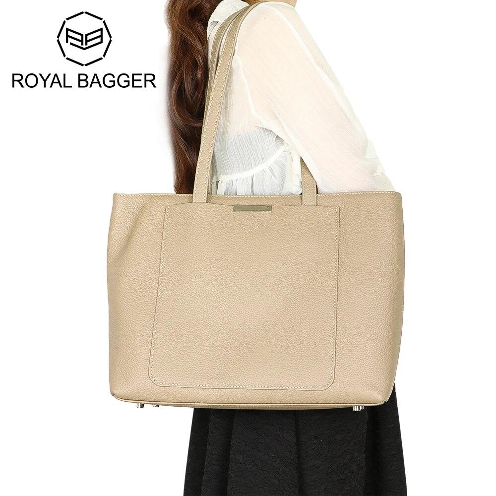 Модные сумки-тоут из натуральной кожи Royal Bagger, сумка через плечо большой вместимости, роскошная женская сумка 1674
Модные сумки-тоут из натуральной кожи Royal Bagger, сумка через плечо большой вместимости, роскошная женская сумка 1674