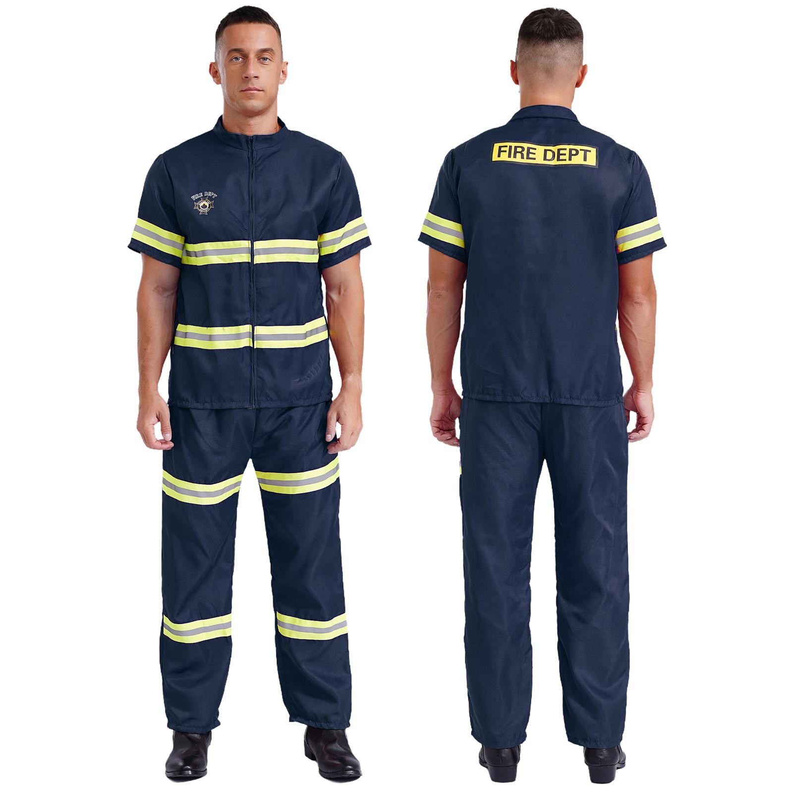Men s Firefighter Role Play Outfit - Jacket, Pants, Belt & Helmet Set with Reflective Safety Details M темно-синього кольору
Men s Firefighter Role Play Outfit - Jacket, Pants, Belt & Helmet Set with Reflective Safety Details M темно-синього кольору