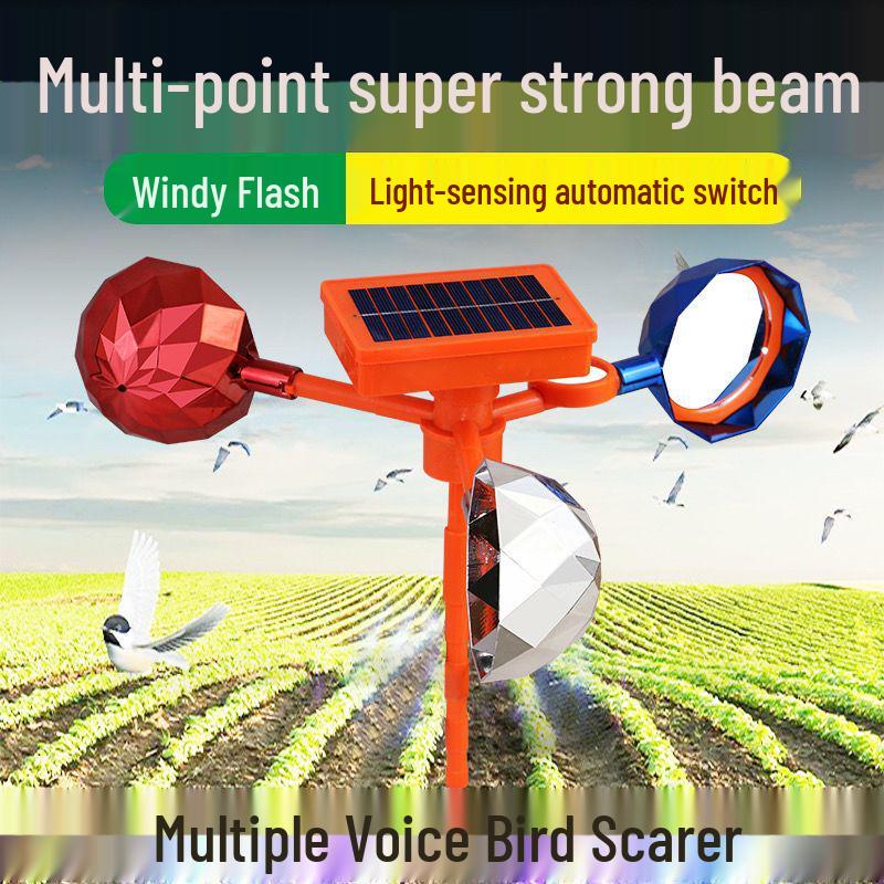 Solar & Wind Powered Bird Repellent for Farms and Orchards
Solar & Wind Powered Bird Repellent for Farms and Orchards