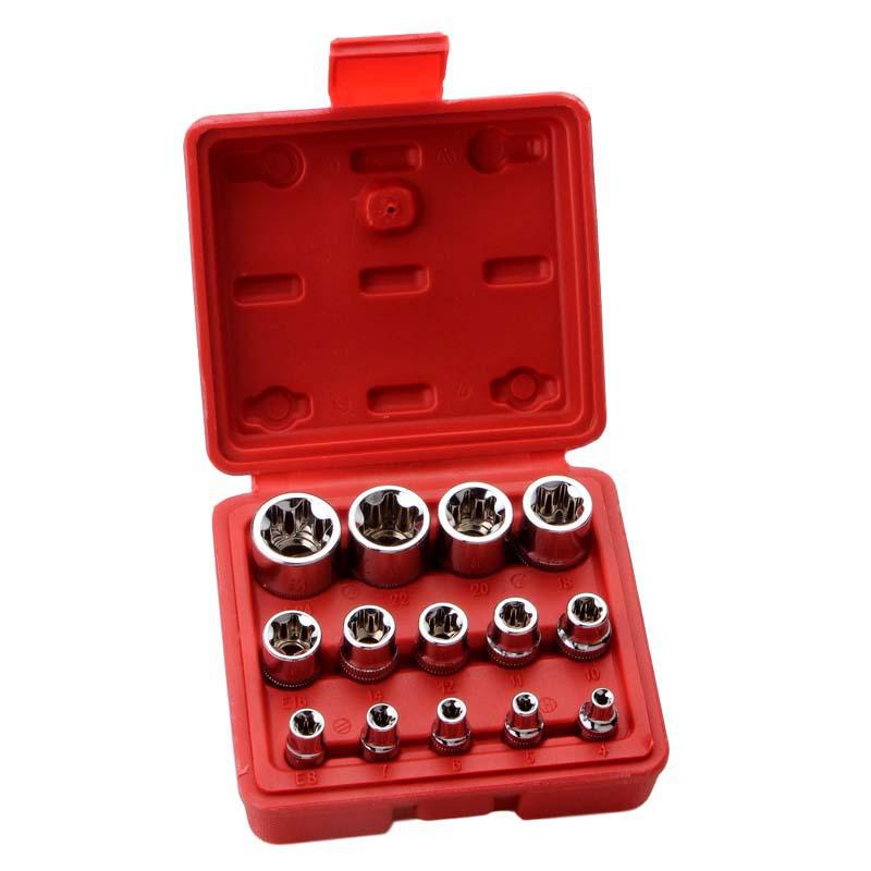 34-Piece Torx Star & Hex Bit Set with 3/8 Drive and 14pc E-Type Sockets
34-Piece Torx Star & Hex Bit Set with 3/8 Drive and 14pc E-Type Sockets