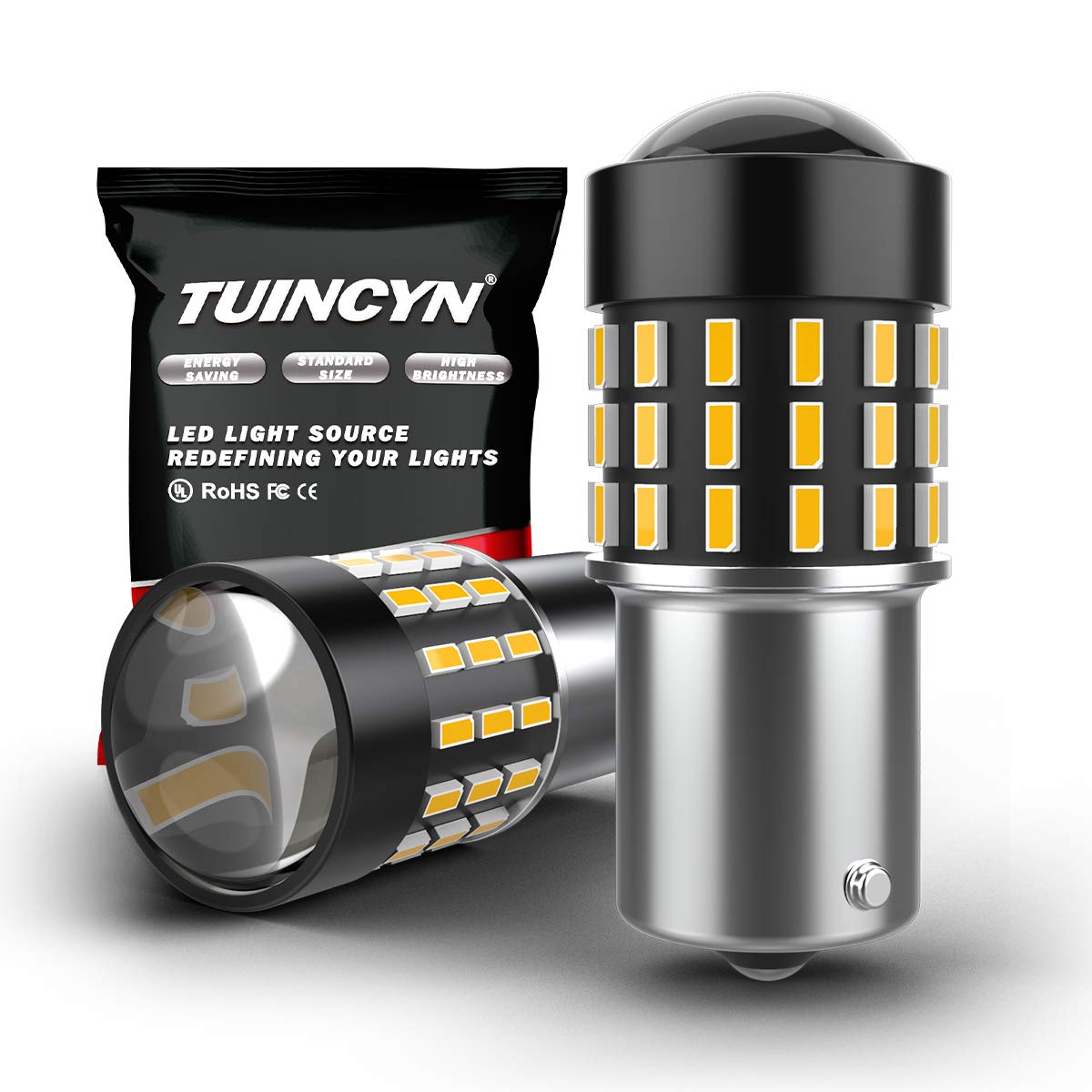 TUINCYN 650 Lumens 1156 BA15S LED Bulbs White 1141 7506 1095 3014 54SMD Auto Brake Light Turn Signal Bulbs 12V-24V 3.1W (Pack of 2)
TUINCYN 650 Lumens 1156 BA15S LED Bulbs White 1141 7506 1095 3014 54SMD Auto Brake Light Turn Signal Bulbs 12V-24V 3.1W (Pack of 2)