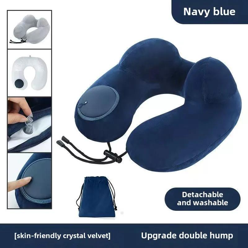 Press on Inflatable Pillow Skin Friendly Crystal Velvet Washable U-shaped Dual Hump Design Travel/Office/Nap Cervical Support синий
Press on Inflatable Pillow Skin Friendly Crystal Velvet Washable U-shaped Dual Hump Design Travel/Office/Nap Cervical Support синий