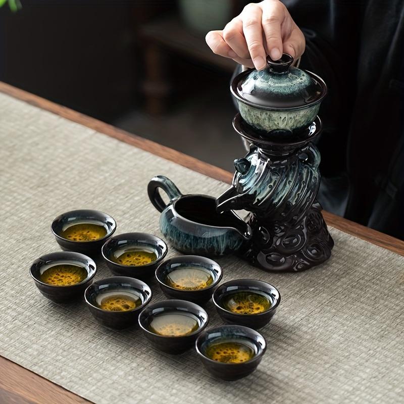 1 комплект, ленивый чайный сервиз, магнитная отвод воды, вращающаяся крышка, чаша, чайник, автоматический стеклянный чайник, чайная канистра, чайные чашки, поднос для чая, китайский чайный набор кунг-фу 
1 комплект, ленивый чайный сервиз, магнитная отвод воды, вращающаяся крышка, чаша, чайник, автоматический стеклянный чайник, чайная канистра, чайные чашки, поднос для чая, китайский чайный набор кунг-фу
