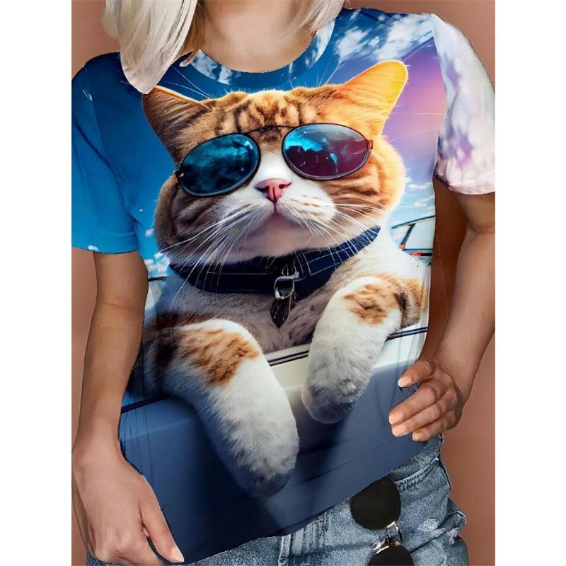 Cute Cat Women Street Cotton T-Shirts Short Sleeve 3D Animal Printed Ladies Trend T Shirt Summer O-Neck Casual Tops Plus Size 8XL
Cute Cat Women Street Cotton T-Shirts Short Sleeve 3D Animal Printed Ladies Trend T Shirt Summer O-Neck Casual Tops Plus Size 8XL