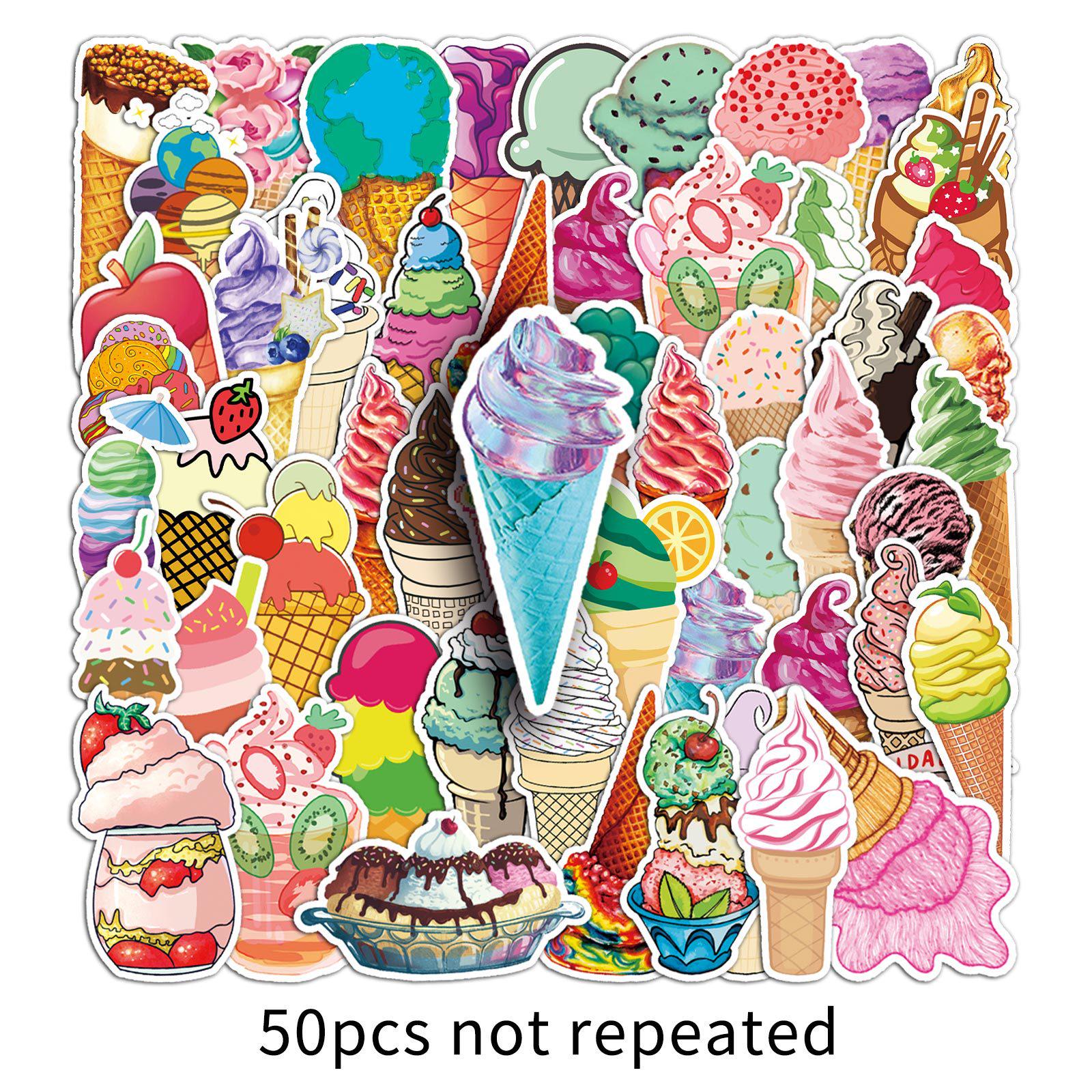 50PCS Ice Cream Stickers - Delicious, Creative, Waterproof, Removable Cartoon Graffiti for Stationery and Journals
50PCS Ice Cream Stickers - Delicious, Creative, Waterproof, Removable Cartoon Graffiti for Stationery and Journals
