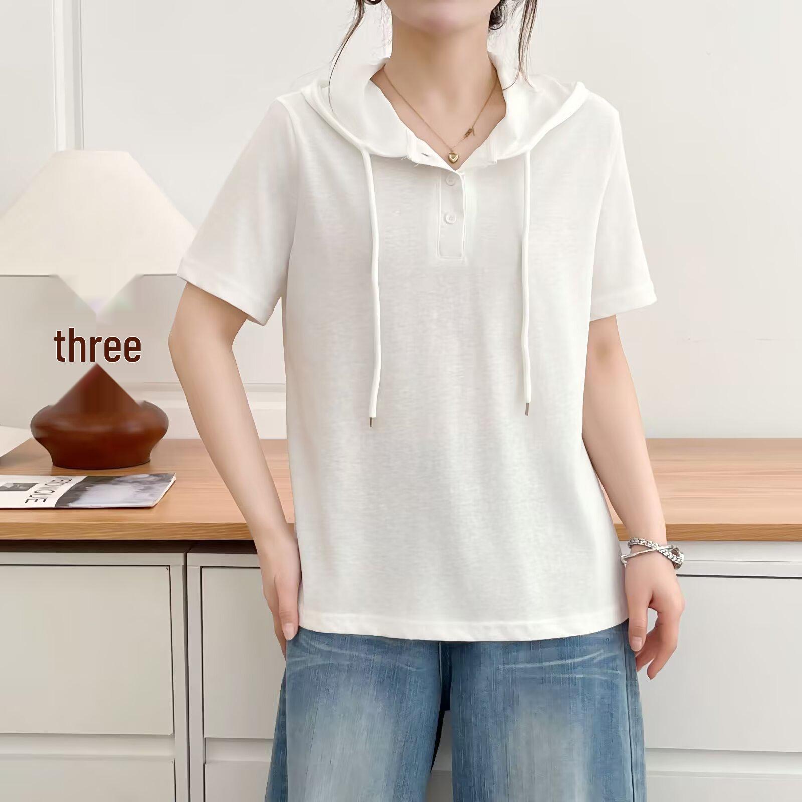 Women s 2026 Summer Hooded Three-Button Short-Sleeve Loose Fit Plus Size Casual T-shirt. XXXXL белый
Women s 2026 Summer Hooded Three-Button Short-Sleeve Loose Fit Plus Size Casual T-shirt. XXXXL белый