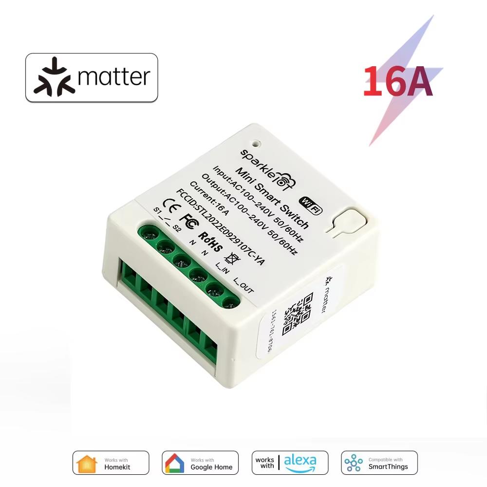 Work with Matter 16A WiFi mini Smart Switch Pass-through Disconnect Dual Control Outletorks Remote Control Timer HomeKit Alexa 1pcs
Work with Matter 16A WiFi mini Smart Switch Pass-through Disconnect Dual Control Outletorks Remote Control Timer HomeKit Alexa 1pcs