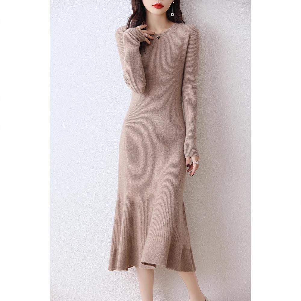 Women s Slim Fit Extra Long Wool Knitted Dress - Fishtail Skirt, Over-the-Knee, Autumn/Winter. L (110-125 Jin)
Women s Slim Fit Extra Long Wool Knitted Dress - Fishtail Skirt, Over-the-Knee, Autumn/Winter. L (110-125 Jin)