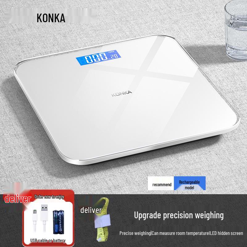 Konka Smart Body Scale: Rechargeable Electronic Weighing Scale for Weight Loss and Body Fat Analysis Battery
Konka Smart Body Scale: Rechargeable Electronic Weighing Scale for Weight Loss and Body Fat Analysis Battery