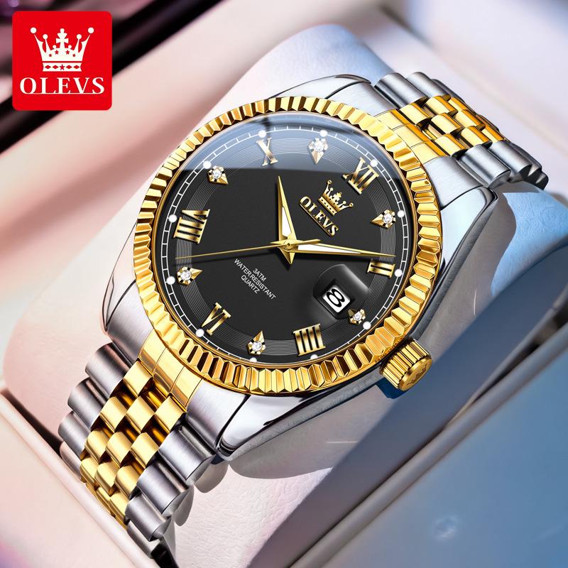 Oulishi Gold Men s Waterproof Luminous Quartz Watch with Steel Band
Oulishi Gold Men s Waterproof Luminous Quartz Watch with Steel Band