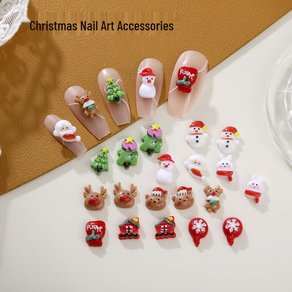 30-Piece Christmas Nail Art Set: Cute Reindeer, Snowman, and Santa Claus Designs 5 pieces mixed Christmas nail decorations
30-Piece Christmas Nail Art Set: Cute Reindeer, Snowman, and Santa Claus Designs 5 pieces mixed Christmas nail decorations