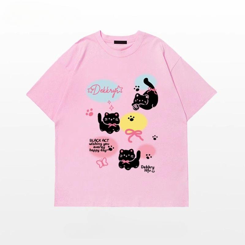 Летняя повседневная футболка свободного покроя из 100% хлопка, женская уличная одежда, милый мультяшный принт в стиле Харадзюку, футболки с коротким рукавом для молодежи, женские топы синего и белого цвета Y2k 3XL розовый
Летняя повседневная футболка свободного покроя из 100% хлопка, женская уличная одежда, милый мультяшный принт в стиле Харадзюку, футболки с коротким рукавом для молодежи, женские топы синего и белого цвета Y2k 3XL розовый