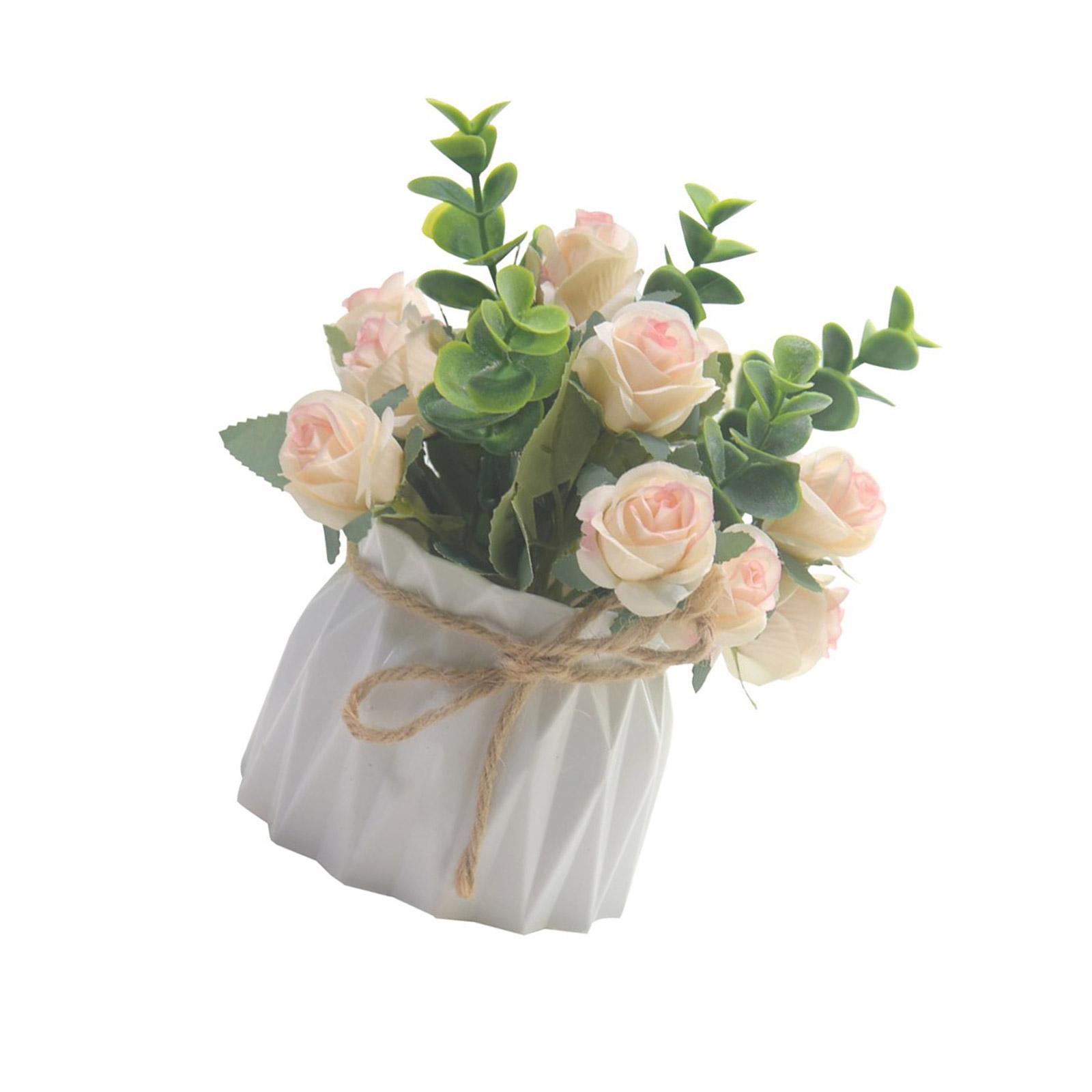Artificial Potted Flowers in Vase for Elegant Desktop Decoration Home or Office Faux Rose Flower Potted Plant Bonsais рожевий
Artificial Potted Flowers in Vase for Elegant Desktop Decoration Home or Office Faux Rose Flower Potted Plant Bonsais рожевий