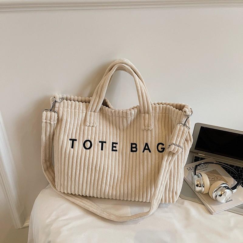 Large-capacity Lettered Portable Tote Bag Niche Popular All-matching Corduroy Single-shoulder Cross-body білий
Large-capacity Lettered Portable Tote Bag Niche Popular All-matching Corduroy Single-shoulder Cross-body білий