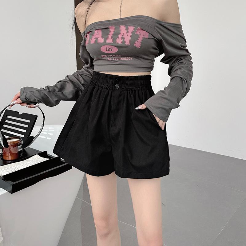 Черные повседневные брюки, шорты с эластичной талией, женский костюм с высокой талией, летние свободные узкие широкие брюки Niche Design 4XL
Черные повседневные брюки, шорты с эластичной талией, женский костюм с высокой талией, летние свободные узкие широкие брюки Niche Design 4XL