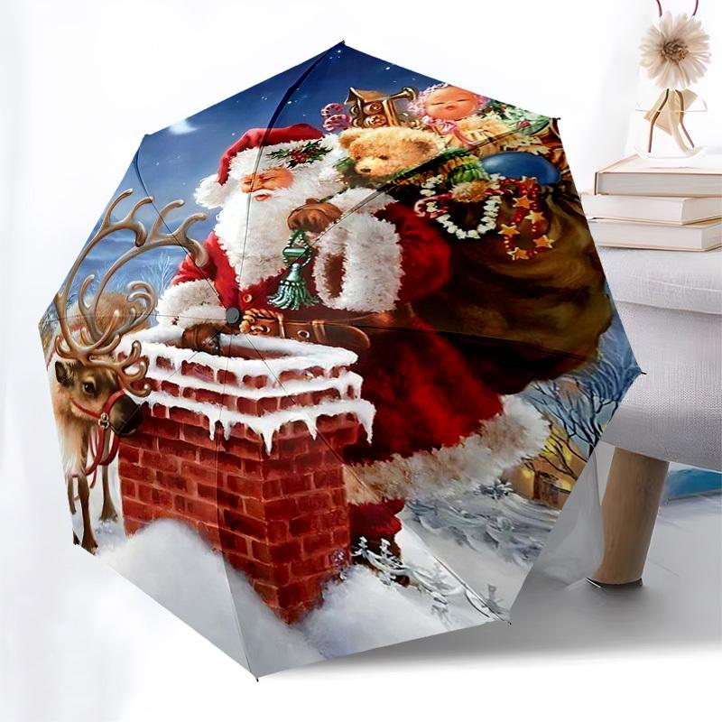 1pc Christmas Santa Claus Chimney Scene with Reindeer, Automatic Opening Folding Umbrella, Portable 3-Fold Design, 8-Bone Iron Frame Outdoor Umbrella,
1pc Christmas Santa Claus Chimney Scene with Reindeer, Automatic Opening Folding Umbrella, Portable 3-Fold Design, 8-Bone Iron Frame Outdoor Umbrella,