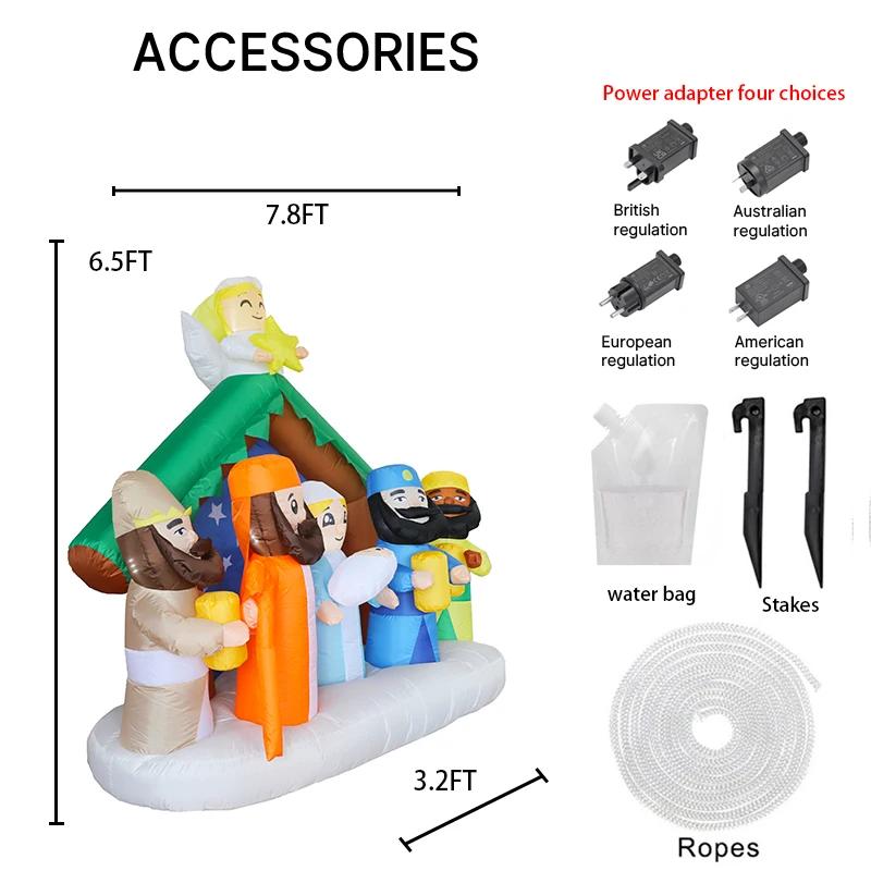 7.87FT Outdoor Inflatable Toy Nativity Angel Wise Men Holiday Gift Xmas Yard Decorations Christmas Home Supplies Ornaments UK
7.87FT Outdoor Inflatable Toy Nativity Angel Wise Men Holiday Gift Xmas Yard Decorations Christmas Home Supplies Ornaments UK