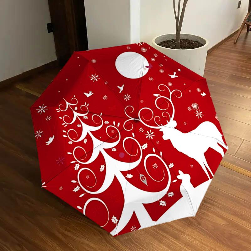 Christmas Deer & Tree Design Automatic Opening Folding Umbrella - 8 Bone Iron Frame, Suitable for Fans, Travel, Daily Use, Festive Gift11212
Christmas Deer & Tree Design Automatic Opening Folding Umbrella - 8 Bone Iron Frame, Suitable for Fans, Travel, Daily Use, Festive Gift11212