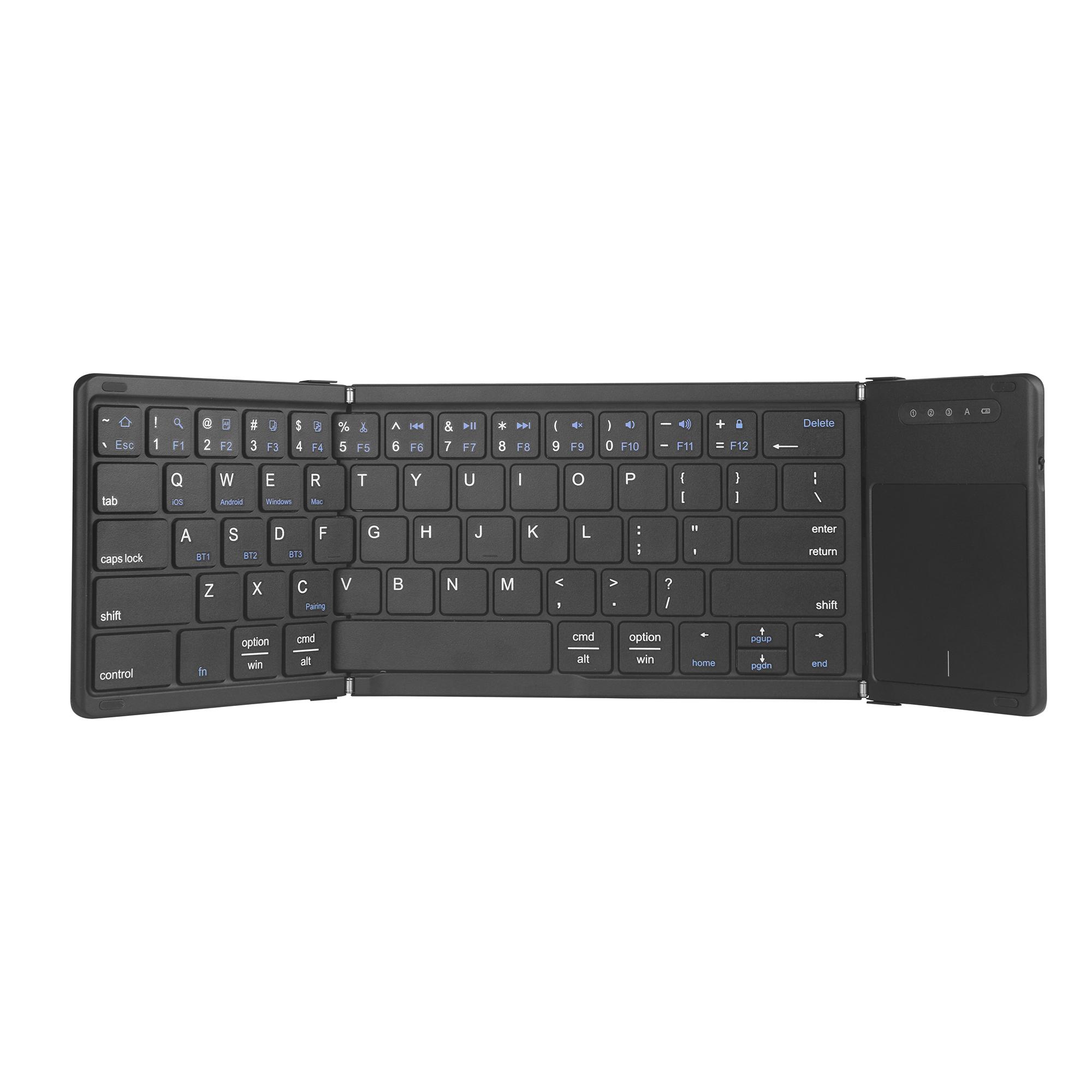 B077T Foldable PU Leather Wireless Bluetooth-compatible Keyboard with Touchpad A
B077T Foldable PU Leather Wireless Bluetooth-compatible Keyboard with Touchpad A