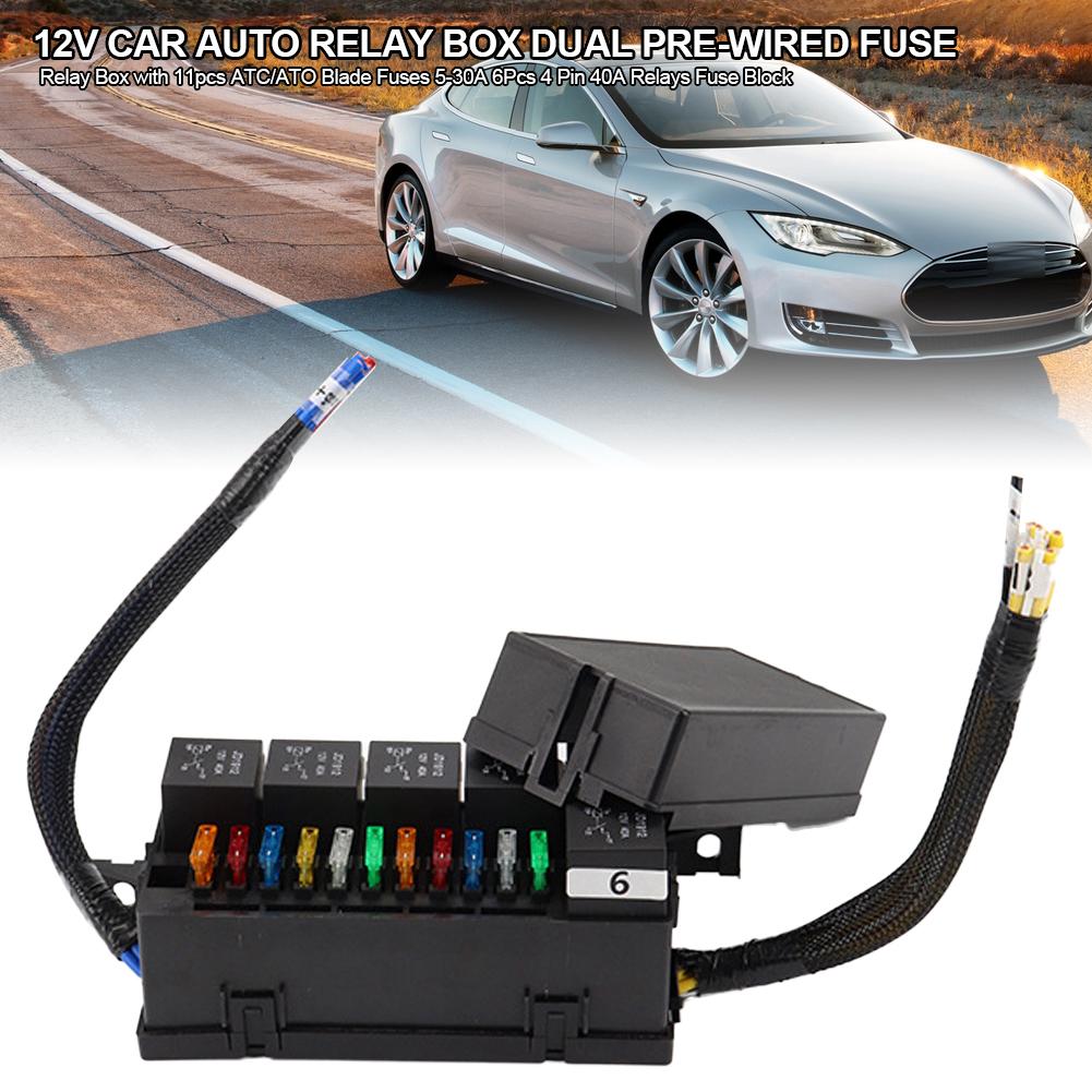 12V 40A Автомобильный релейный блок Двойной предварительно смонтированный блок предохранителей и реле с 11 шт. ножевых предохранителей ATC/ATO 5-30A 6 шт. 4-контактных реле 40A Блок предохранителей
12V 40A Автомобильный релейный блок Двойной предварительно смонтированный блок предохранителей и реле с 11 шт. ножевых предохранителей ATC/ATO 5-30A 6 шт. 4-контактных реле 40A Блок предохранителей