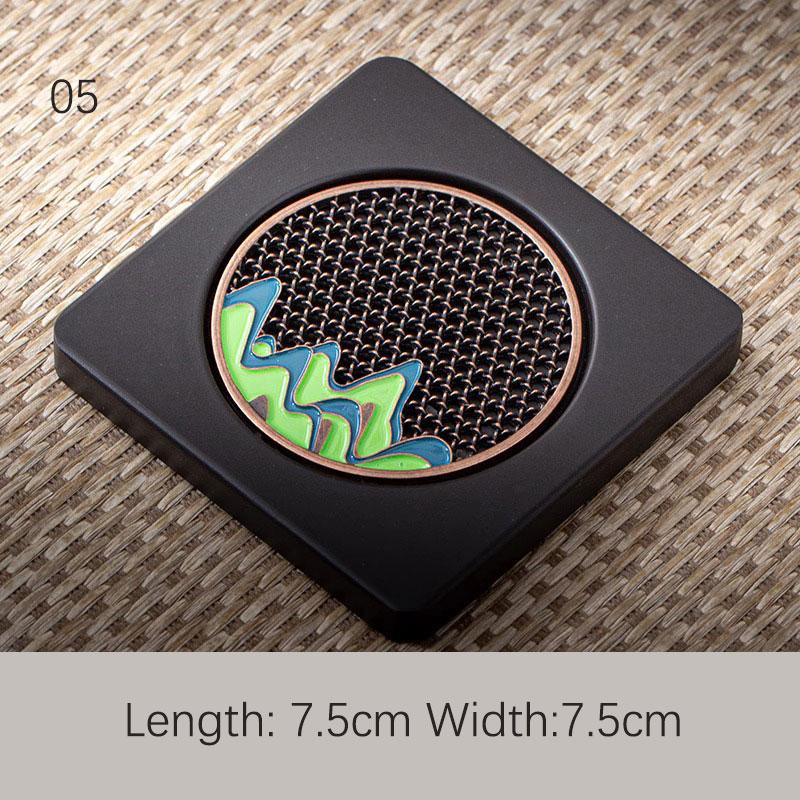 Деревянная подставка под кружку с электрошоком, квадратная, термоизоляционная и противоскользящая, многоразовая, для чайной чашки, кухонная посуда, обеденная