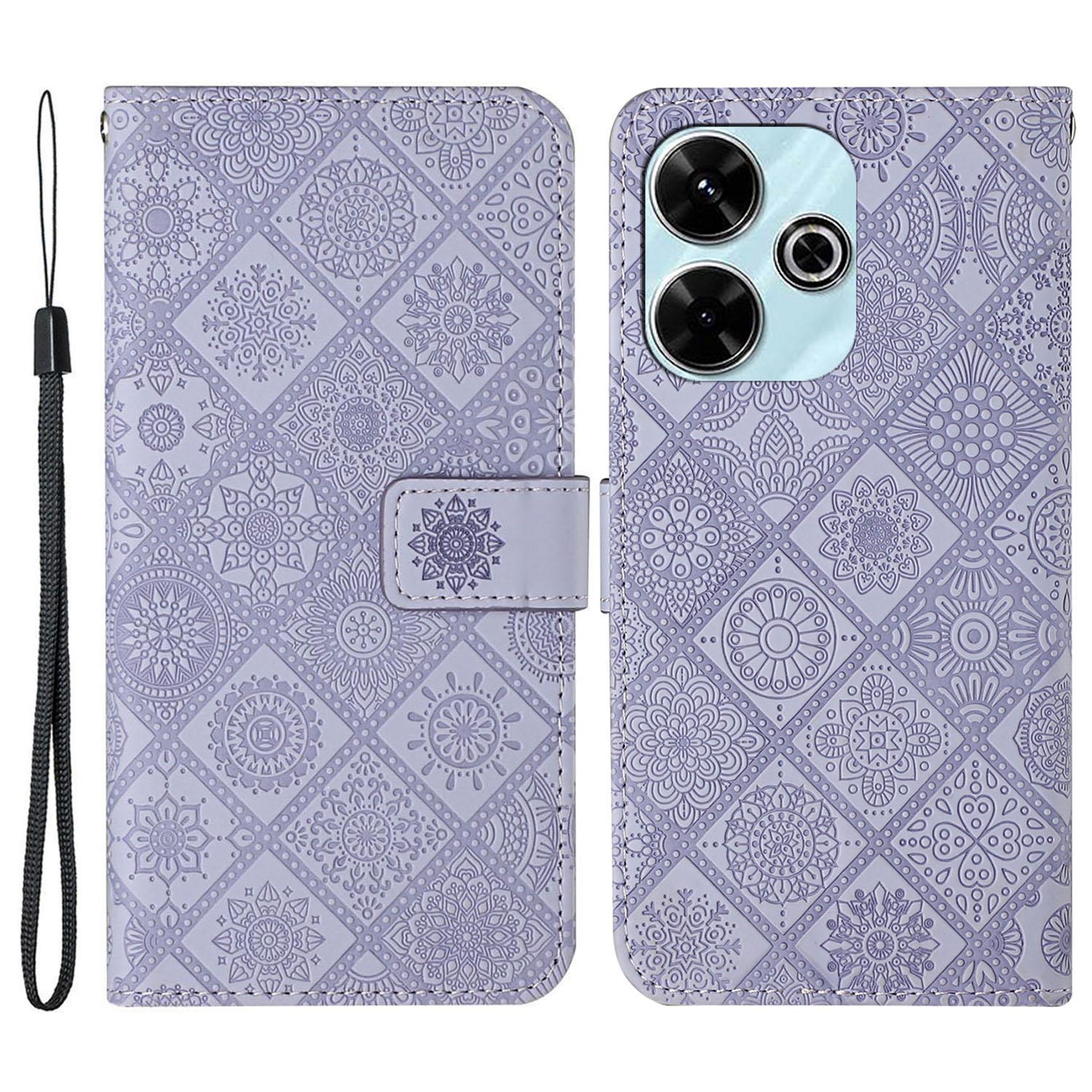Для Xiaomi Redmi 13 5G/13 4G Кожаный чехол Этнический стиль Чехол-кошелек для телефона с ремешком Purple
Для Xiaomi Redmi 13 5G/13 4G Кожаный чехол Этнический стиль Чехол-кошелек для телефона с ремешком Purple